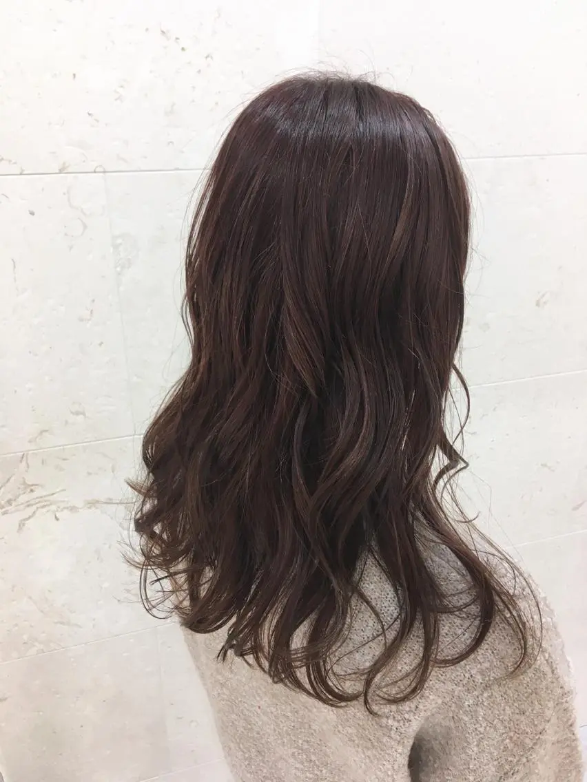 ロング カラー ブリーチ ブラウンカラー ピンクカラー ピンクブラウン 斉藤 貴也のヘアスタイル