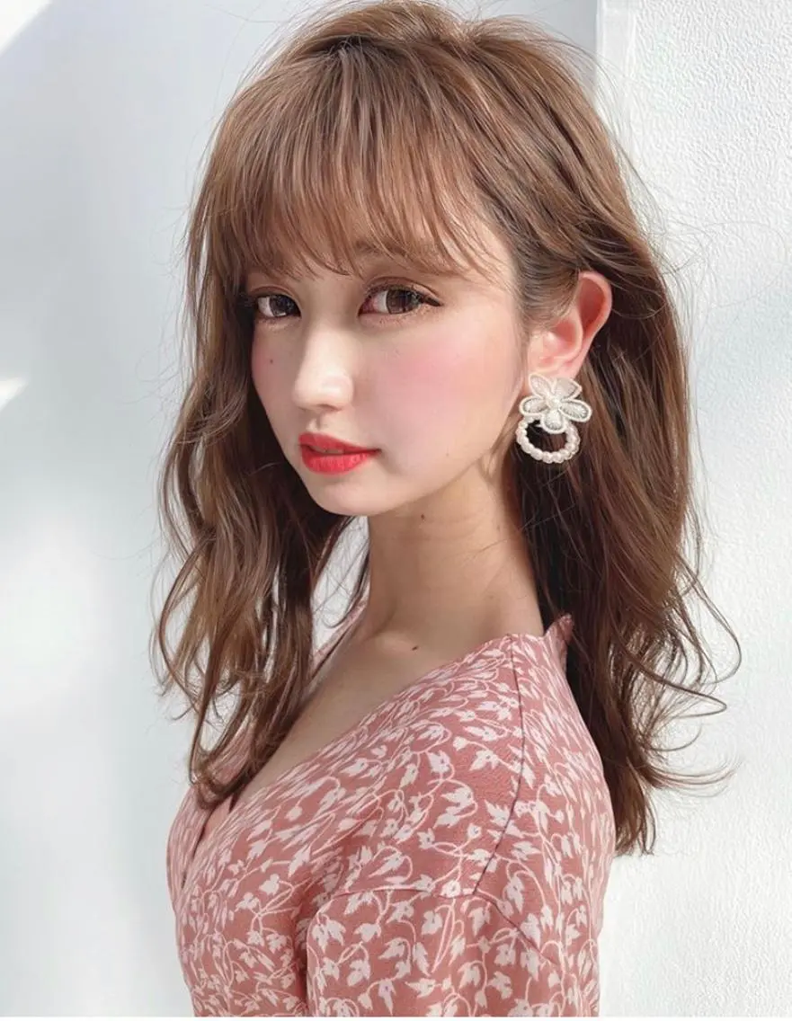 セミロング カラー 外国人対応 佐久間のヘアスタイル