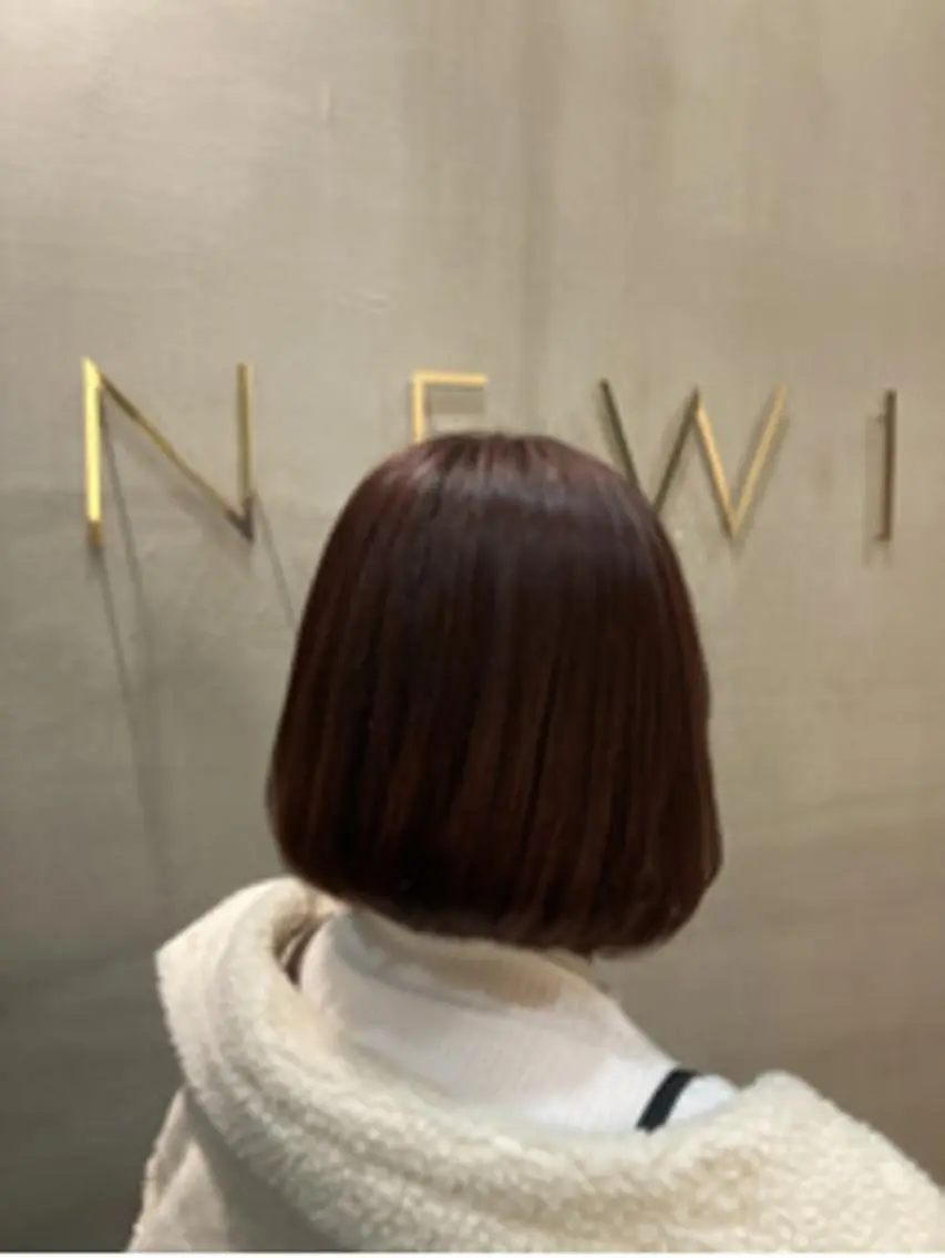 セミロング ヘアアレンジ パーマ カラー セミロングパーマ アディクシーカラー ブリーチ ケアカラー 透明感カラー ヘアケア特化型サロン newi 梅田のヘアスタイル