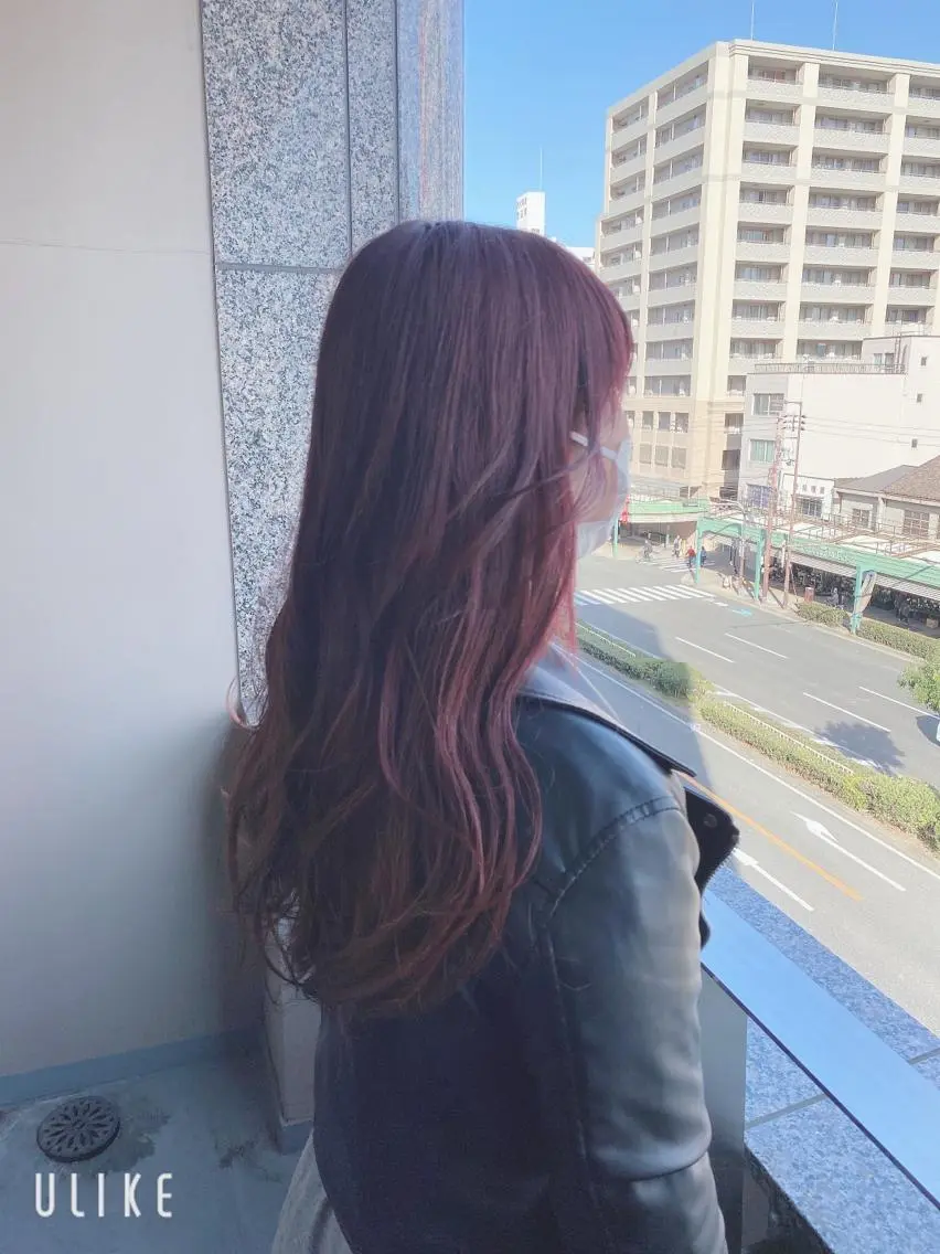 ロング カラー ピンクカラー バイオレットカラー 韓国風ヘア レイヤーカット ロング 大人可愛いヘアー🌈 uta kanaのヘアスタイル
