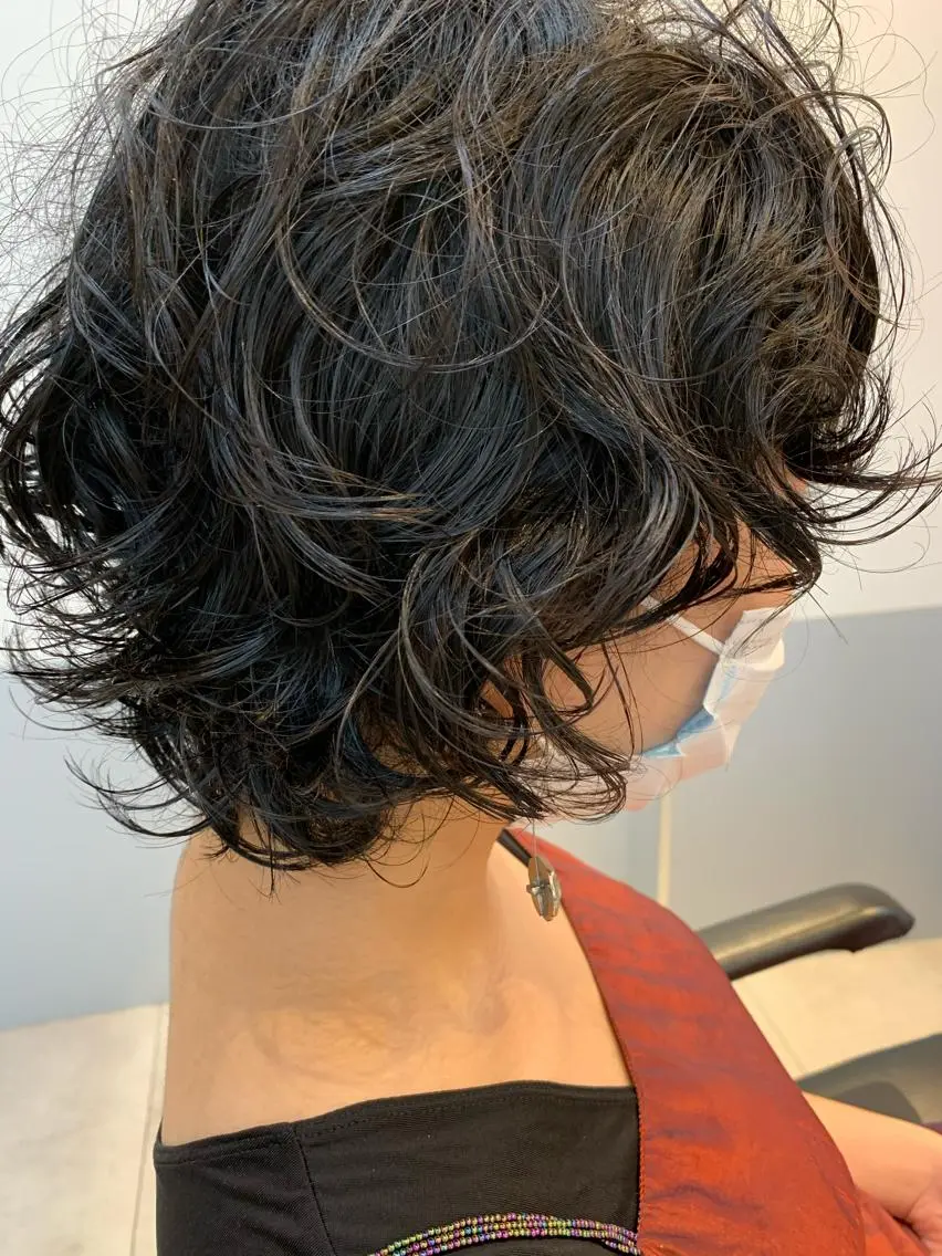 ショート パーマ カット パーマ トリートメント 大西 祐輔のヘアスタイル