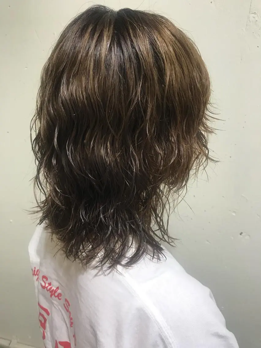 セミロング パーマ セミロングパーマ パーマ美容師 hanaのヘアスタイル