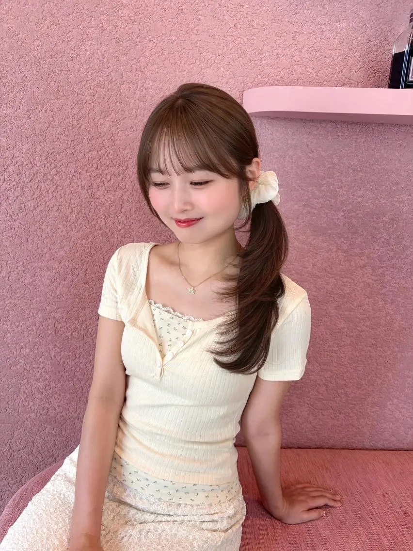 カラー ロング くびれヘア 韓国風ヘア くびれレイヤー レイヤーカット 似合わせカット カット ヘアカラー トリートメント クロスパーマ/前髪 縮毛 木串楽人のヘアスタイル