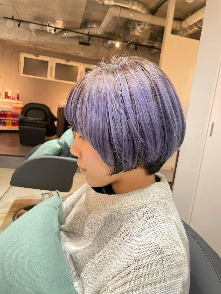 ショート カラー カット ヘアカラー トリートメント ✨髪質改善/ハイトー ン/艶髪高山のヘアスタイル