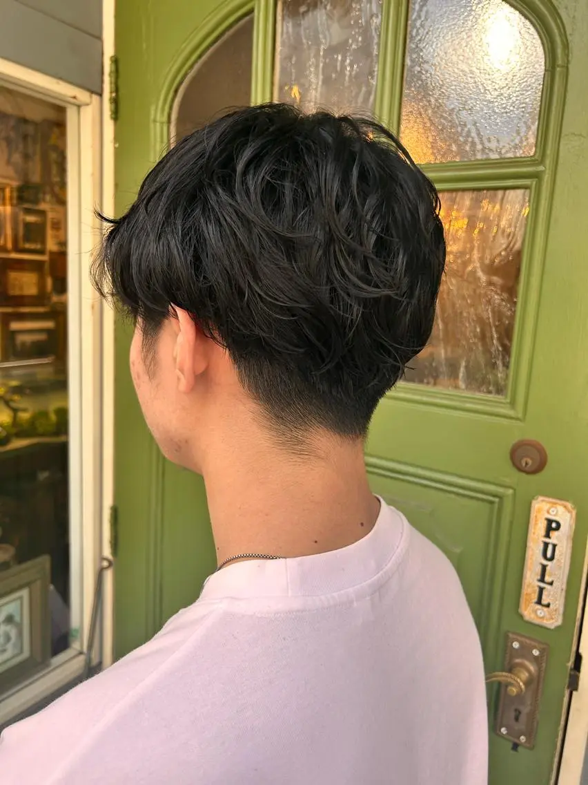 ショート パーマ メンズ メンズパーマ カット パーマ 清水千優/パーマ/ メンズパーマのヘアスタイル