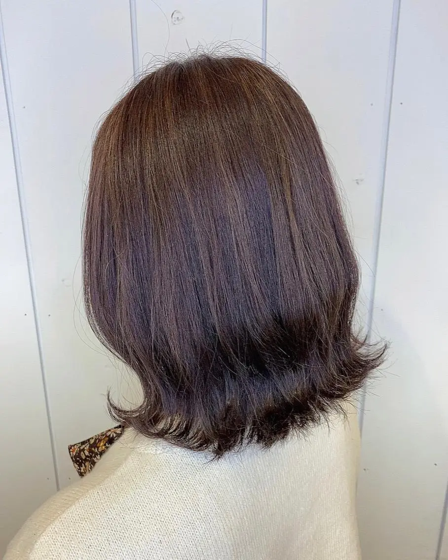 ミディアム ハイライト カット トリートメント 🫧顔周りカット 🫧樫村優香のヘアスタイル