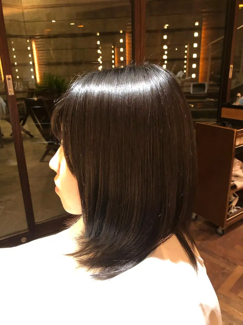 ミディアム パーマ 酸性ストレート ストレートパーマ stylist YUTOのヘアスタイル