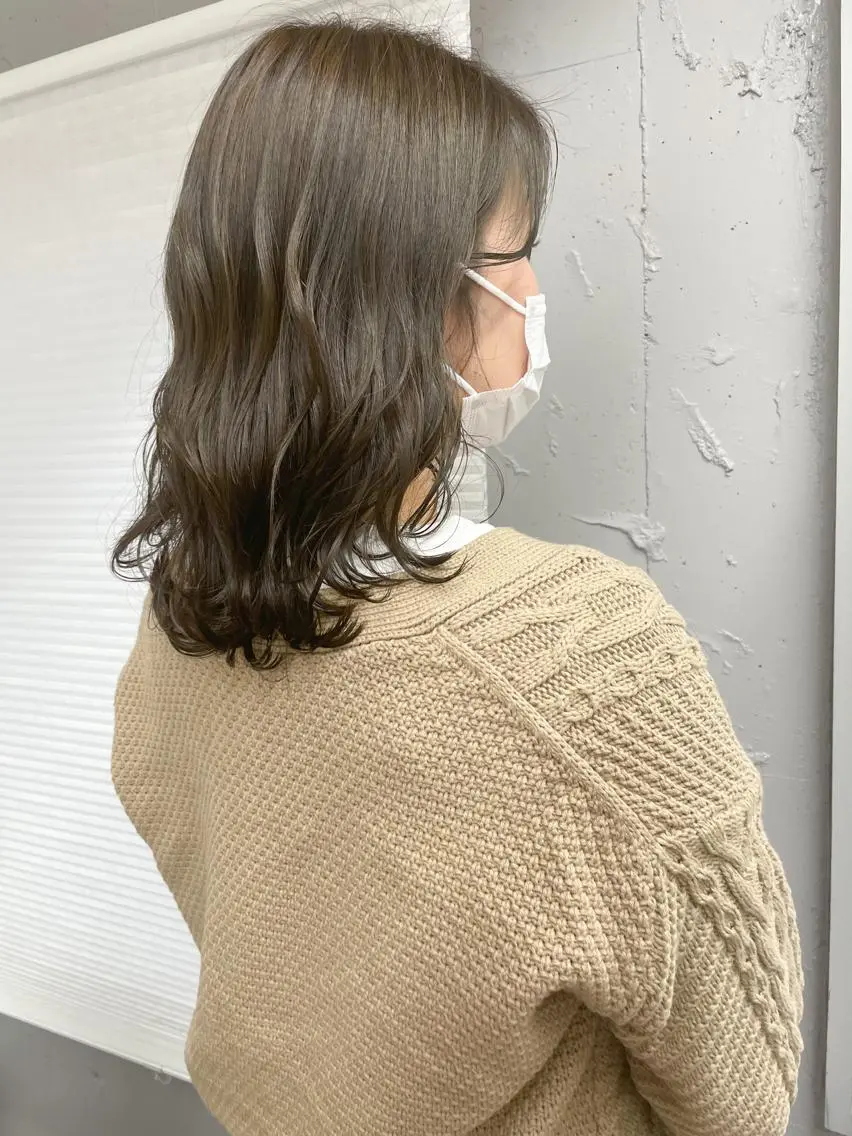 ミディアム カラー ヘアアレンジ cherir髪質改善 パーソナルカラー診断のヘアスタイル