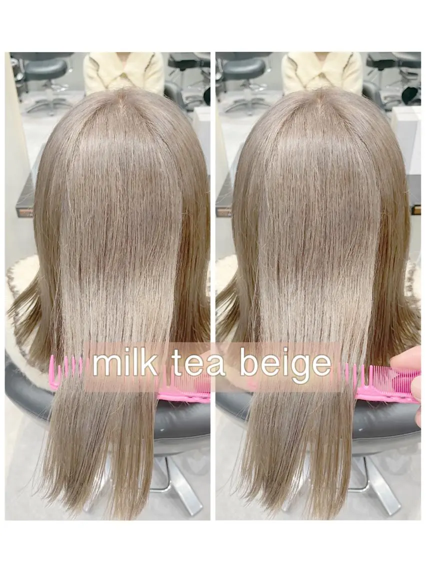 セミロング カラー ブリーチ ヘアカラー カットモデル募集 ミネのヘアスタイル