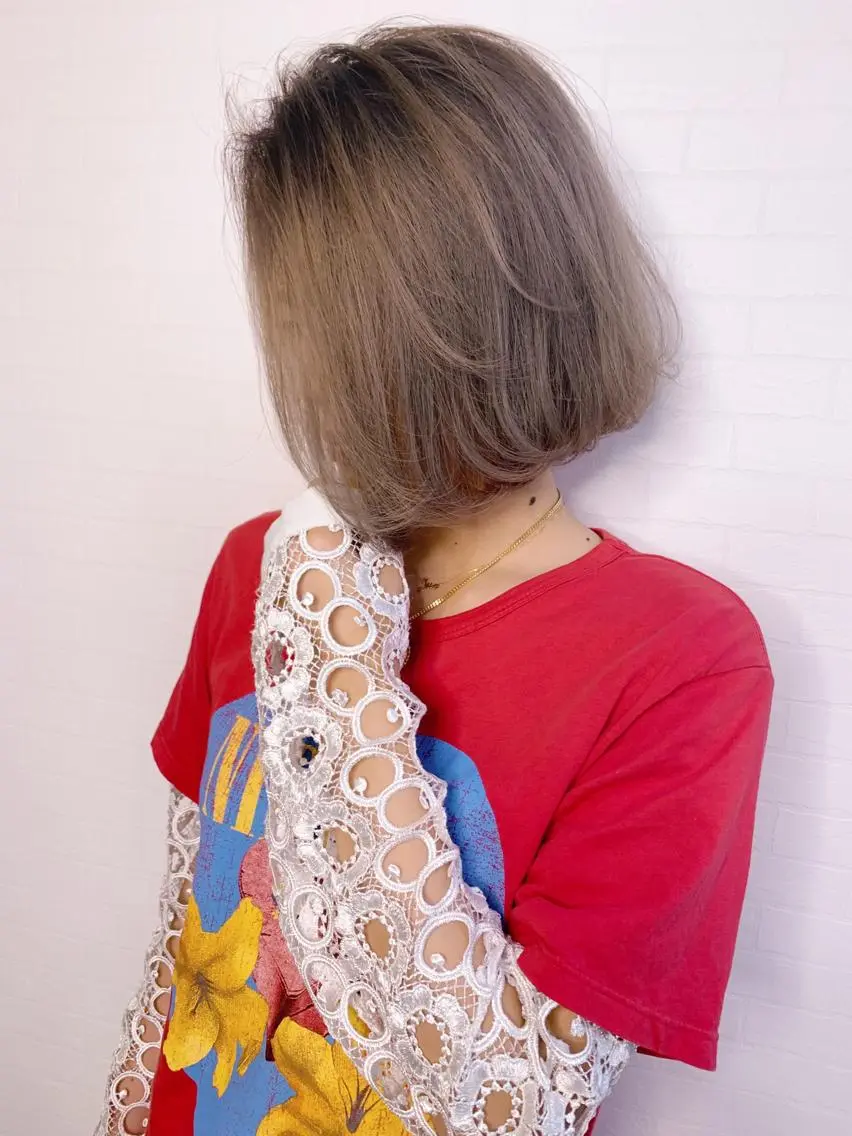 ショート カラー ヘアアレンジ ブリーチ ハイライトカラー ハイライト ヘアカラー トリートメント 縮毛矯正 髪質改善寺坂雄飛💐のヘアスタイル