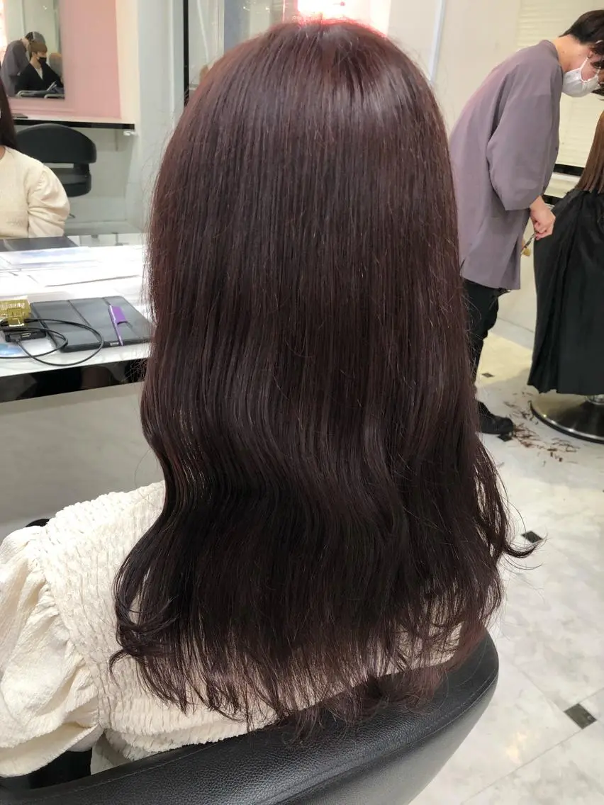 セミロング カラー ヘアアレンジ 透明感/艶髪/💖 トレンドスタイル💖のヘアスタイル