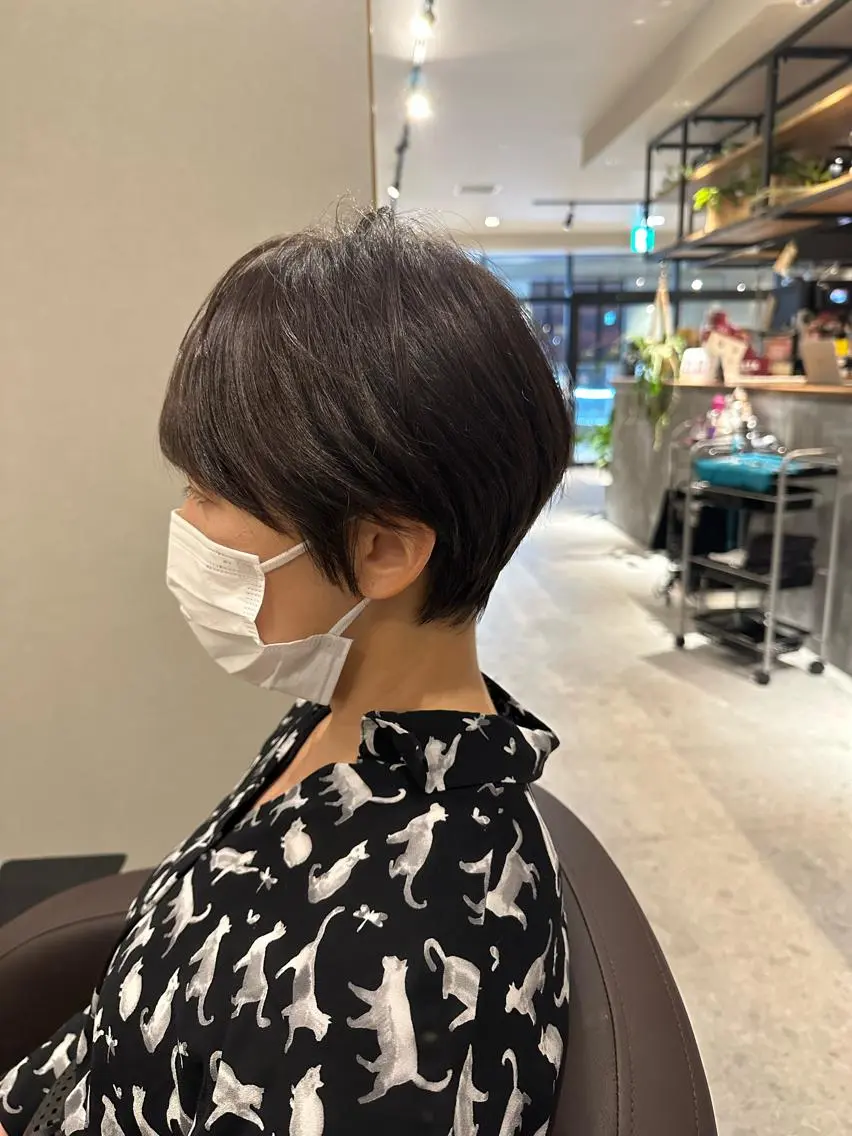 ショート ショートボブ ボブ くびれヘア ショートヘア カット ヘアカラー トリートメント Forest. -髪質改善-のヘアスタイル
