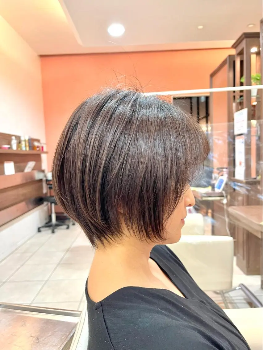 ショート ショートボブ ハンサムショート ボブ くびれヘア ハイライト カット ヘアカラー トリートメント 《大人気髪質改善》 プログレス国分寺店のヘアスタイル
