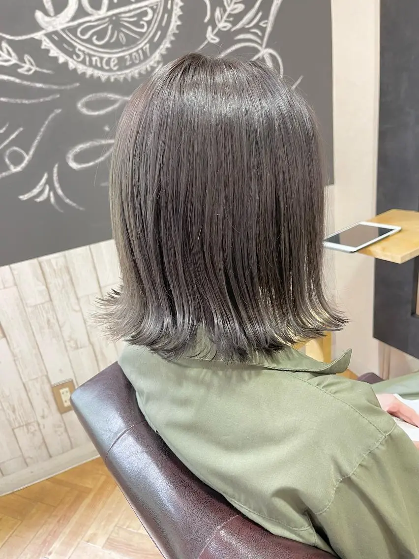 ミディアム 髪質改善＆艶カラー Zina💋池袋のヘアスタイル