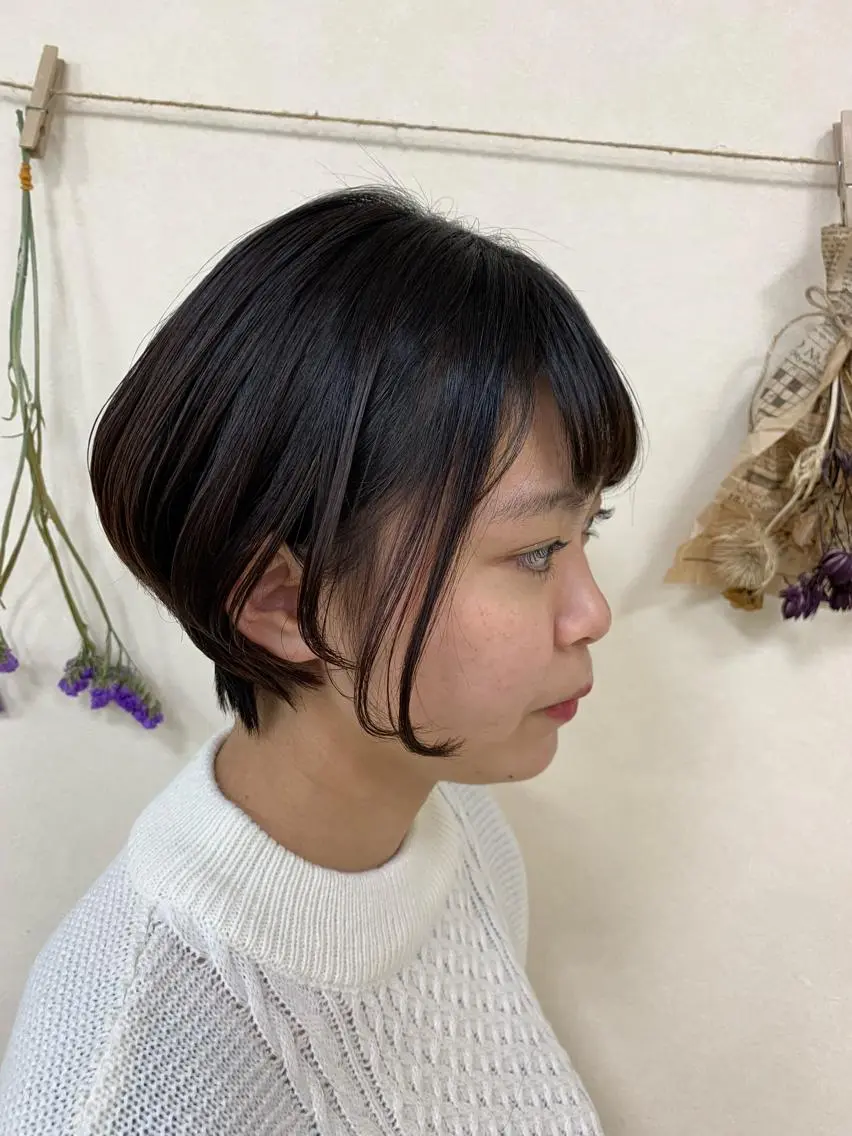 ショート 切りっぱなしボブ ショートボブ ハンサムショート ボブ ショートヘア カット トリートメント 初めてのショート お任せください✂️のヘアスタイル