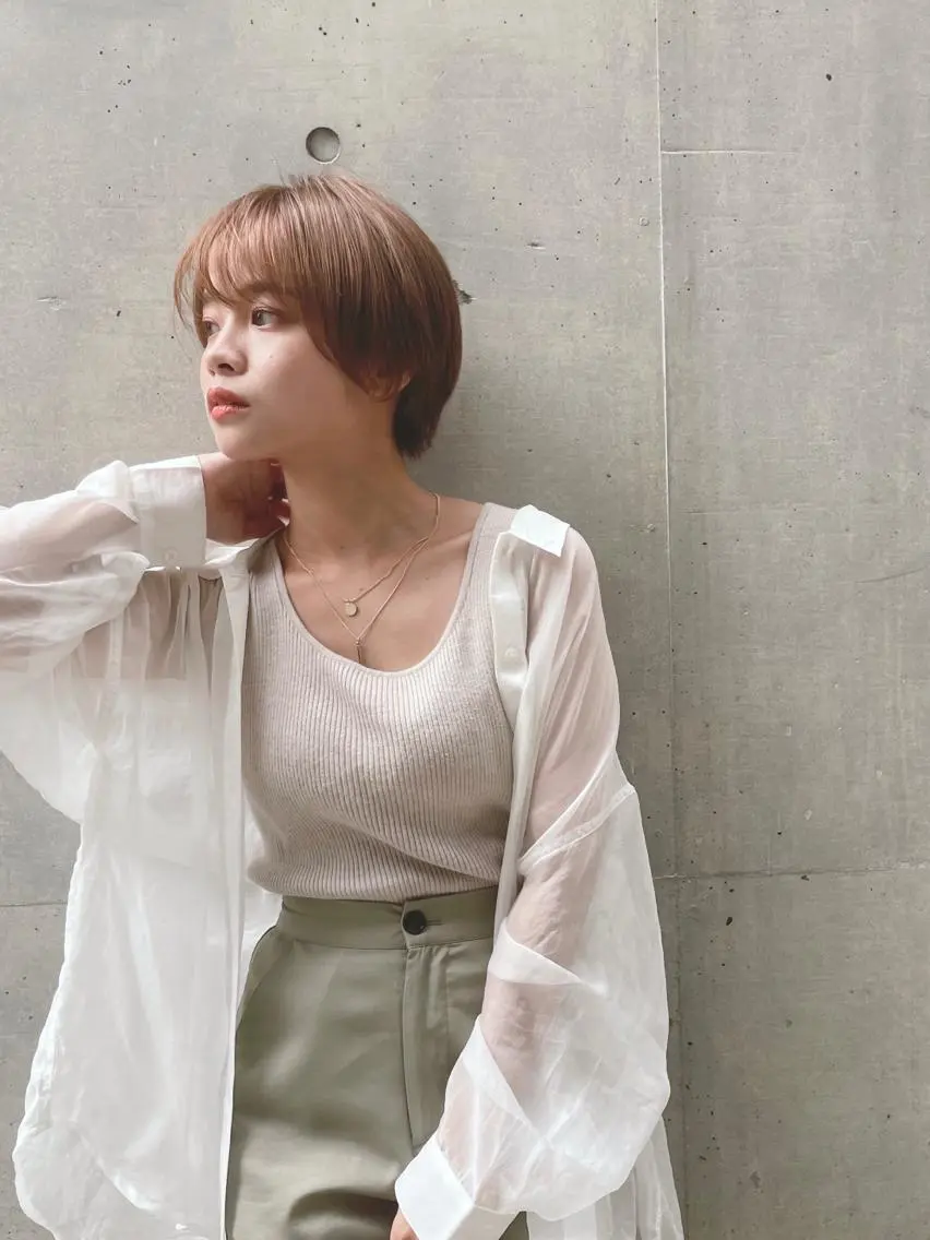 ショート カラー カット ヘアカラー トリートメント ヘッドスパ 片山美穂 心斎橋・なんばのヘアスタイル