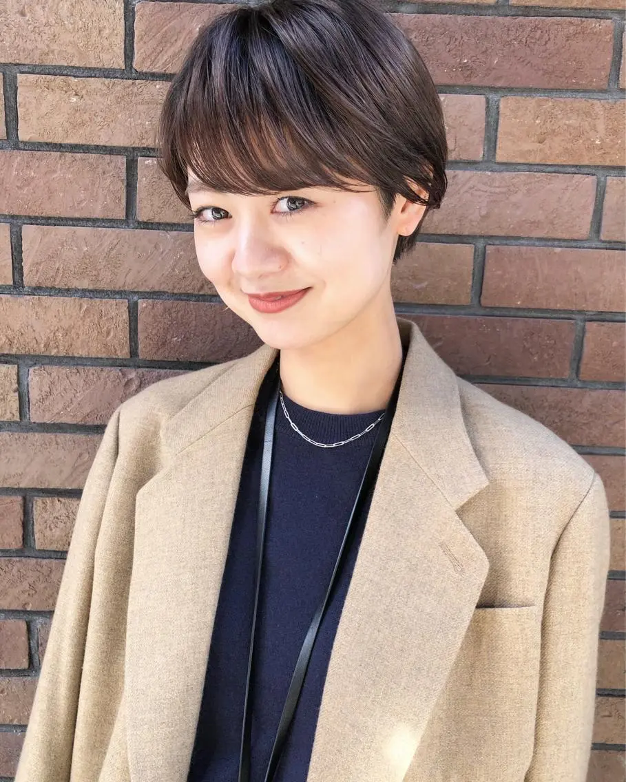 ショート カラー ベージュカラー ピンクカラー ピンクベージュ ショートヘア カット ヘアカラー トリートメント センスをお届けします 大谷将生infpのヘアスタイル