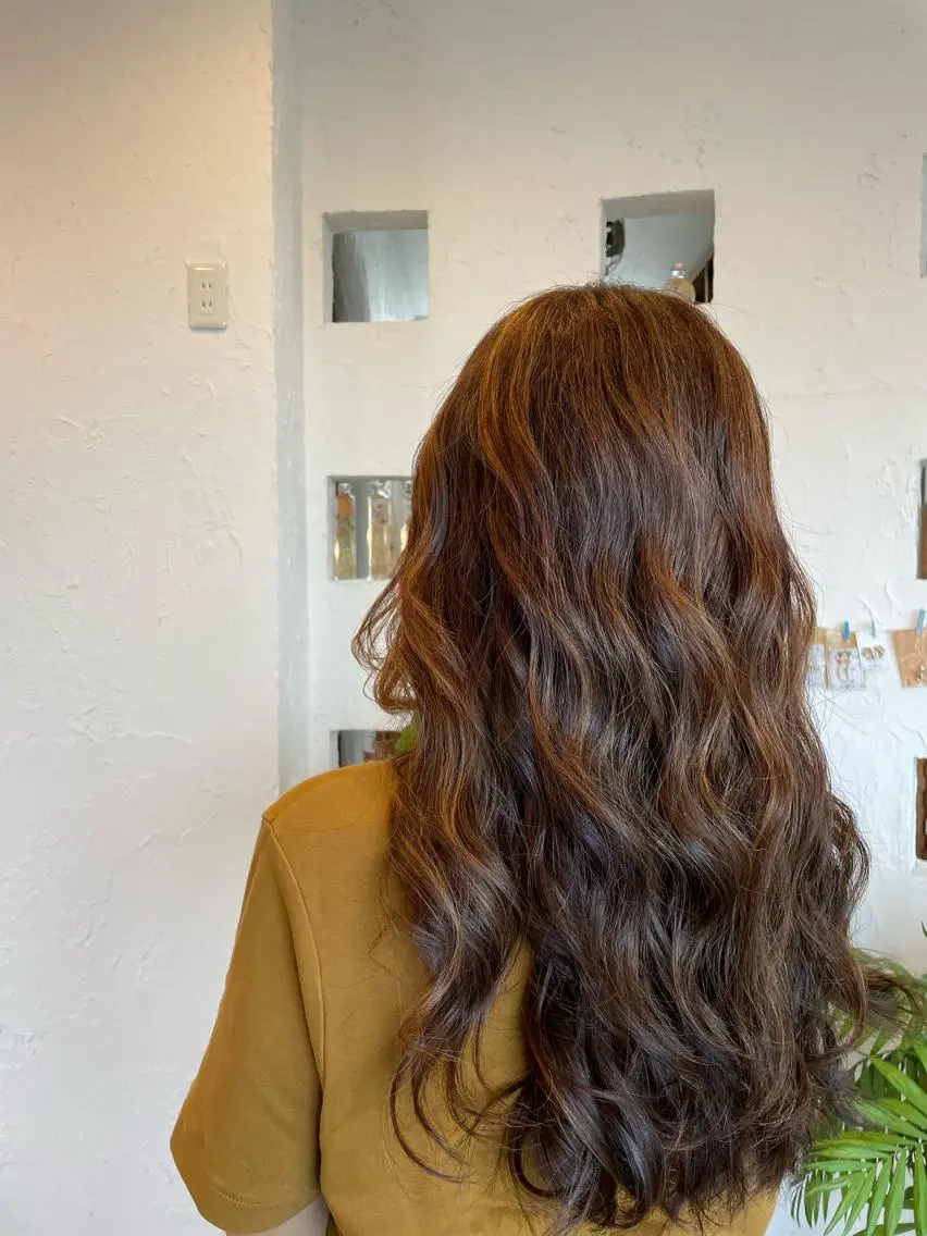 ロング カラー バレイヤージュ ベージュカラー ブリーチ ハイライトカラー 外国人風カラー カット ヘアカラー トリートメント 🌸小掛🌸 豊橋外国人風カラーのヘアスタイル