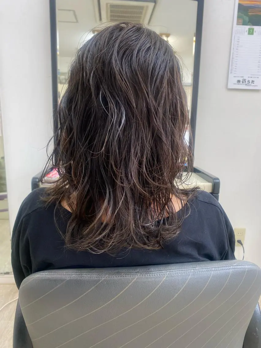 セミロング カラー ハイライトカラー ハイライト HBLディプロマ所有 AZUSAのヘアスタイル