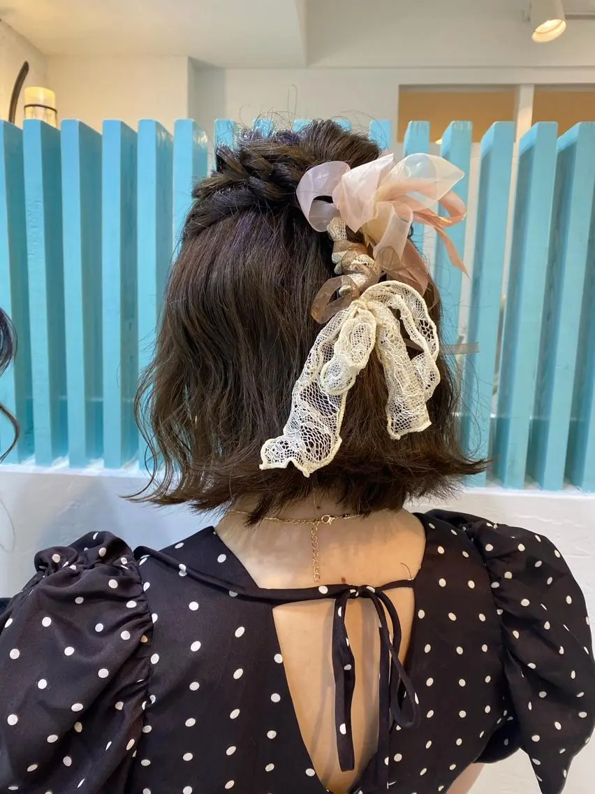 ショート カラー ヘアアレンジ マツエク・マツパ アイブロウ 透明感カラー🫧ヘア セット🫧松本菜月の眉毛・アイブロウイメージ