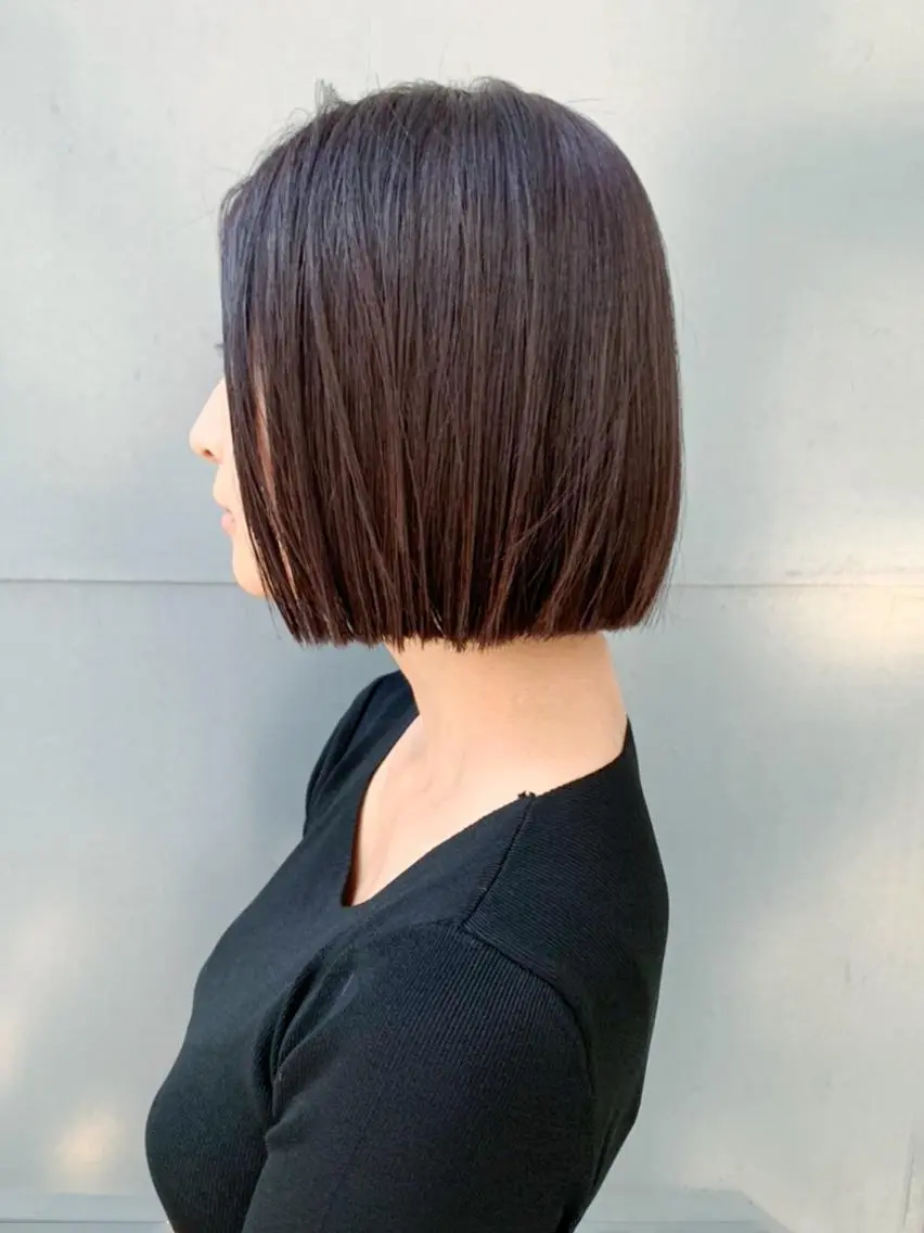 ミディアム カラー パーマ ヘアアレンジ ボブ ITbyALBUM 中野店のヘアスタイル
