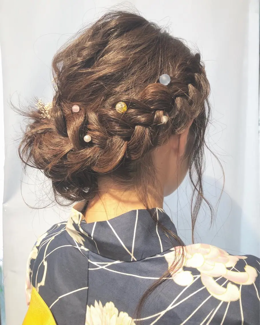 セミロング ヘアアレンジ 🎀ヘアセット/艶髪 /はやしほのか🎀のヘアスタイル