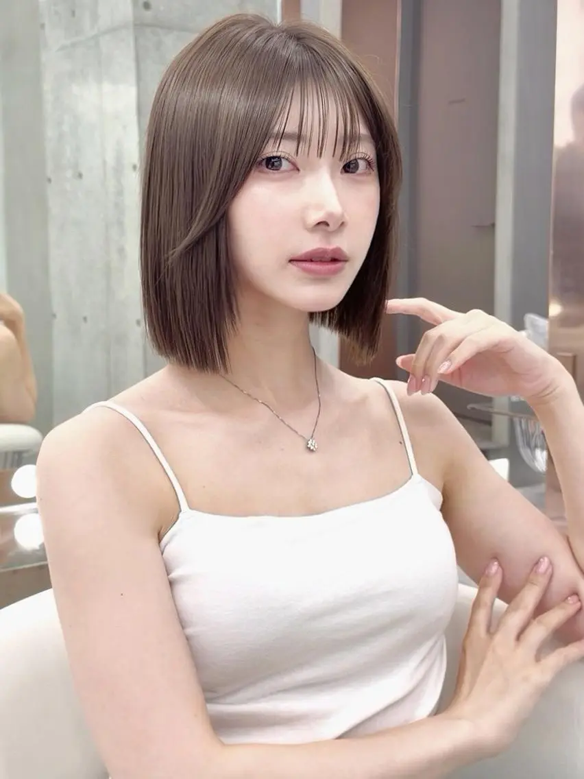 ショート ハッシュカット 韓国風ヘア レイヤーカット 縮毛矯正 カット 縮毛矯正 トリートメント GLROW 大宮 ANNEXのヘアスタイル