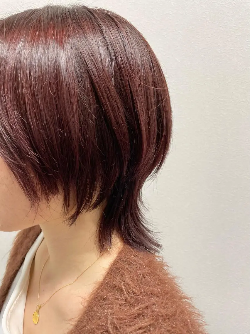 ショート ショートヘア ウルフカット イノクチ マコト髪質改善カラーのヘアスタイル