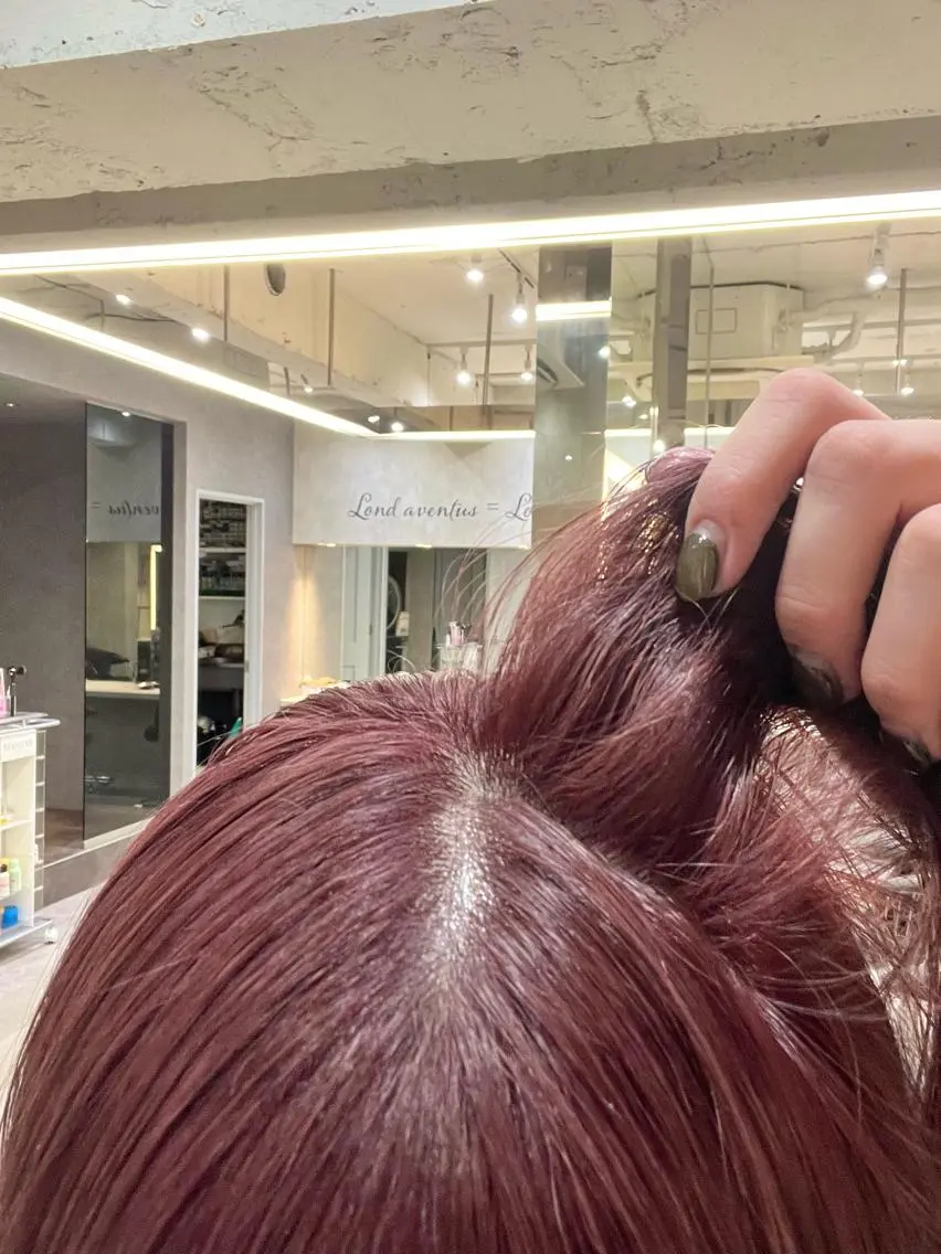 ミディアム カラー ヘアアレンジ ヘアカラー トリートメント ヘアセット ボブ｜韓国｜美髪矯正 ｜amika🌙のヘアスタイル