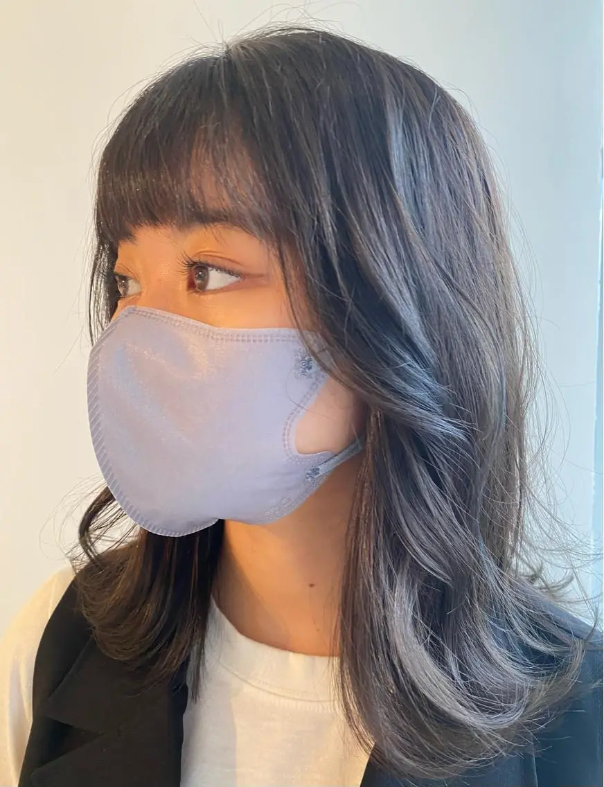 セミロング 韓国風ヘア I nagiのヘアスタイル