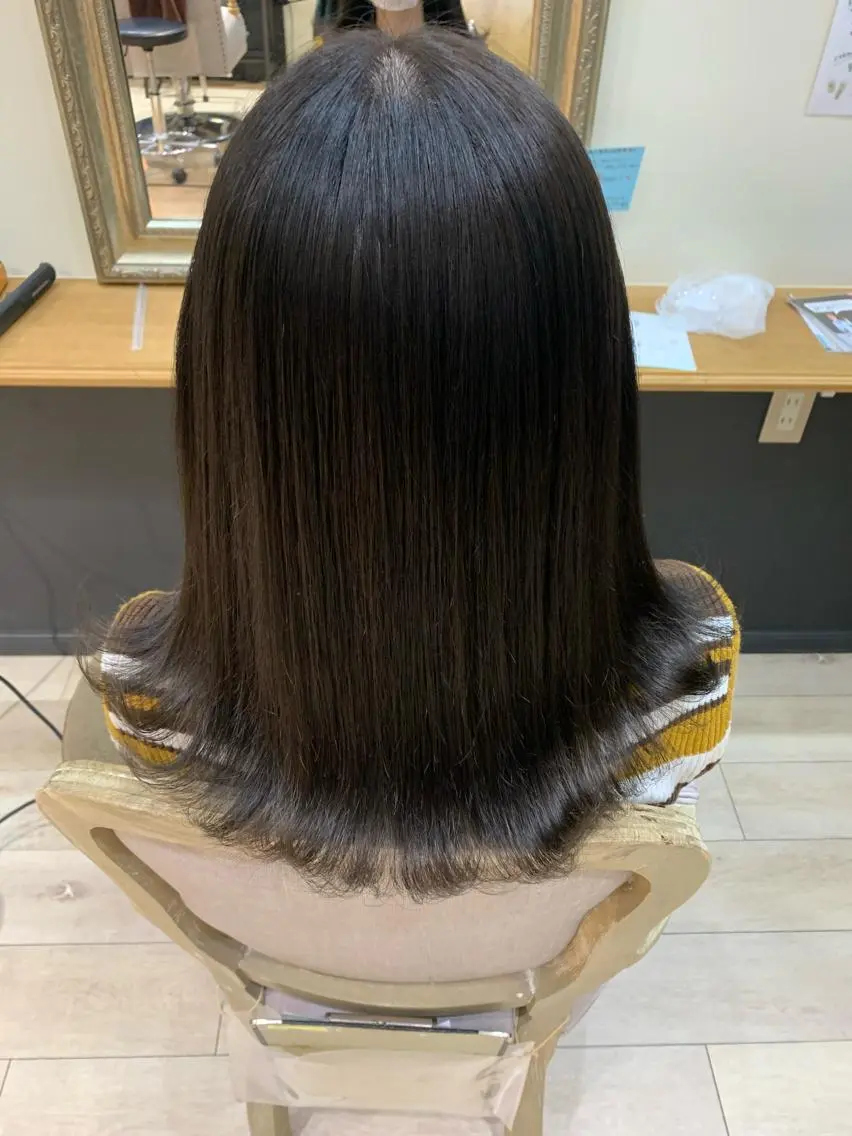 セミロング カラー 透明感カラー 髪質改善 トリートメント ヘアカラー トリートメント 艶髪レイヤー上田 紗也🇰🇷💗のヘアスタイル