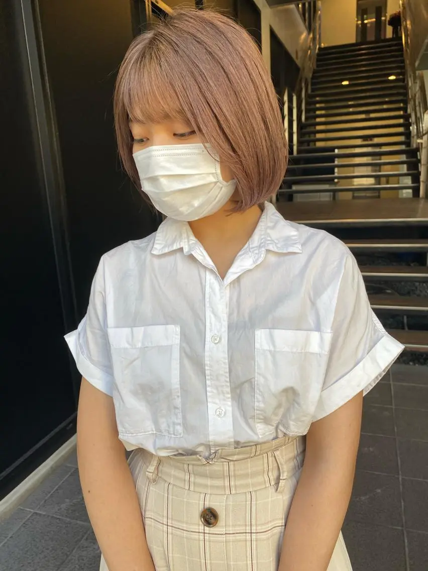 ショート カラー パーマ ヘアアレンジ メンズ キッズ ネイル マツエク・マツパ 🫧umu.🫧韓国 /レイヤーカットのヘアスタイル