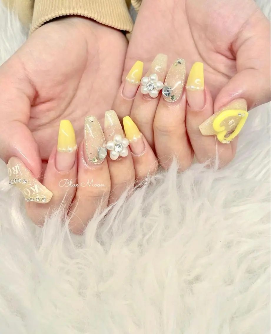 ネイル ハート ハンドネイル フットネイル ハンドケア nail salon Blue Moonのネイルデザイン