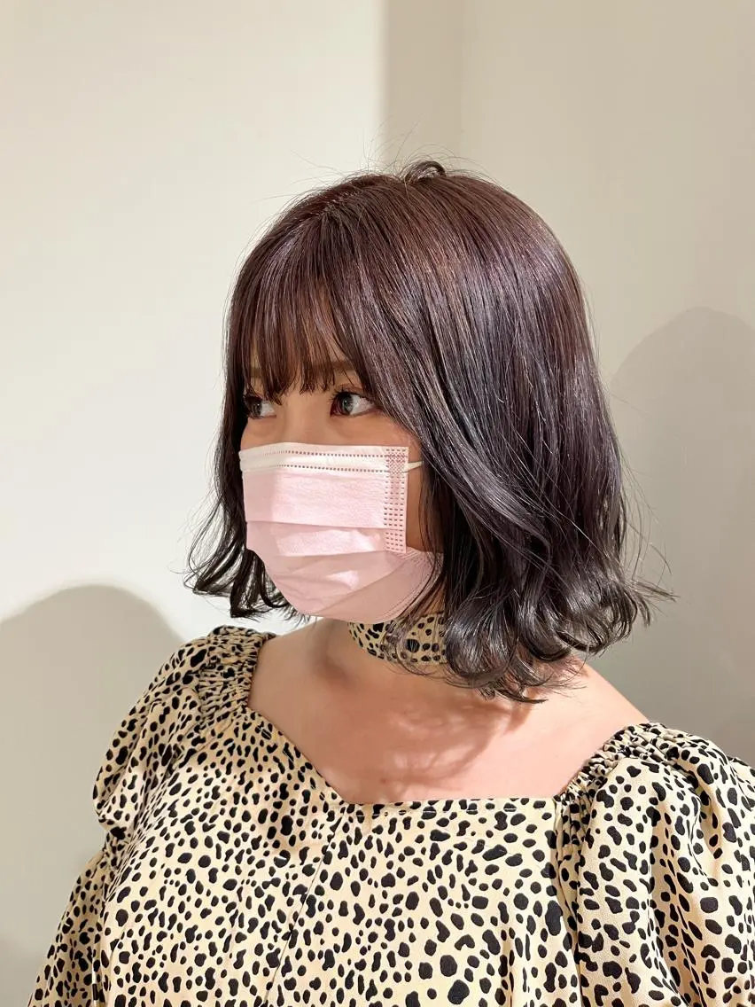 カラー グレージュ ラベンダーカラー ラベンダーグレージュ ラベンダーグレー 透明感ケアカラー/ レイヤー/ryokaのヘアスタイル