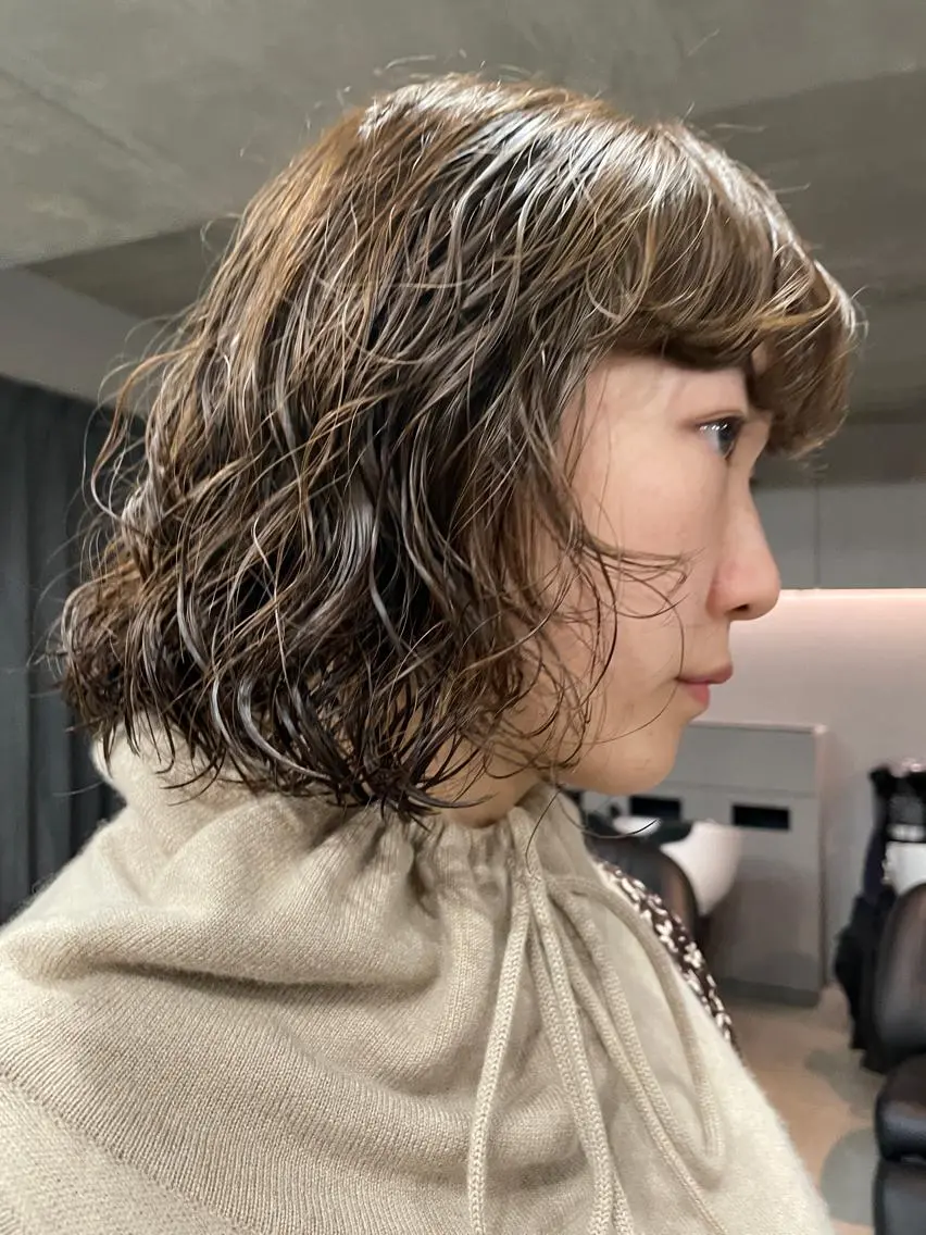 ミディアム パーマ 吉田一輝 外国人パーマのヘアスタイル