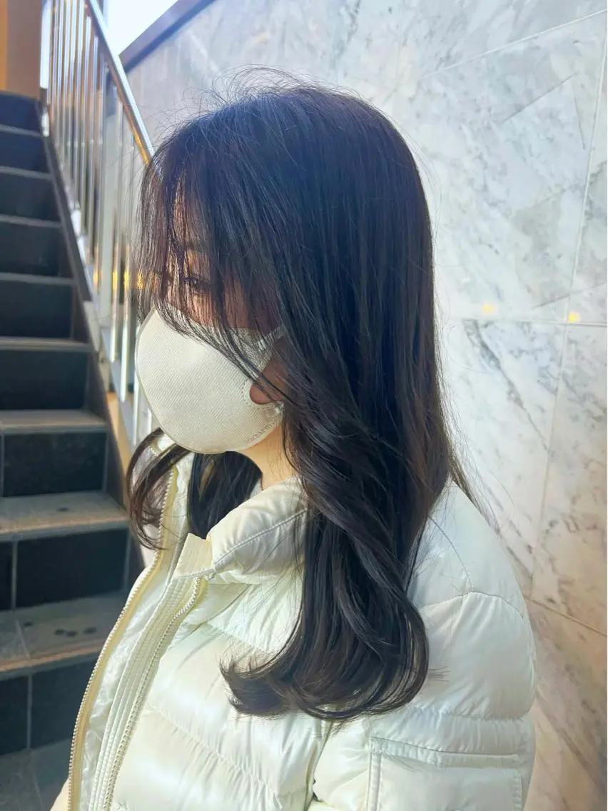 セミロング 韓国風ヘア 髪質改善メニュー 長井 美佐子のヘアスタイル