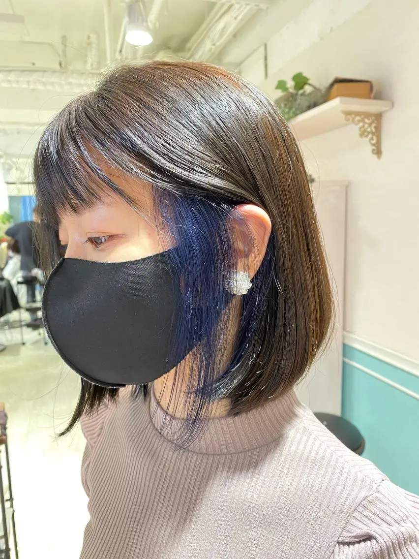 ミディアム カラー イヤリングカラー 渋谷/ショート/ボブ 輝来のヘアスタイル