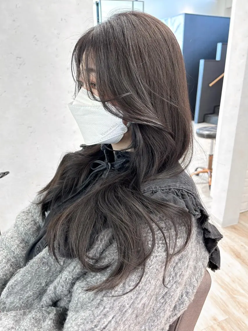 ミディアム 韓国風ヘア ユナイテッド ビューティー西金沢のヘアスタイル