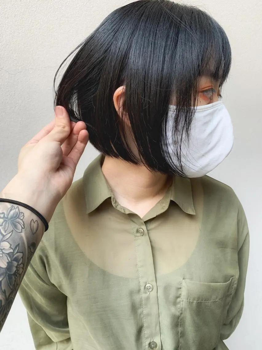ショート ボブ カット ヘアカラー トリートメント 矢野 晃平のヘアスタイル