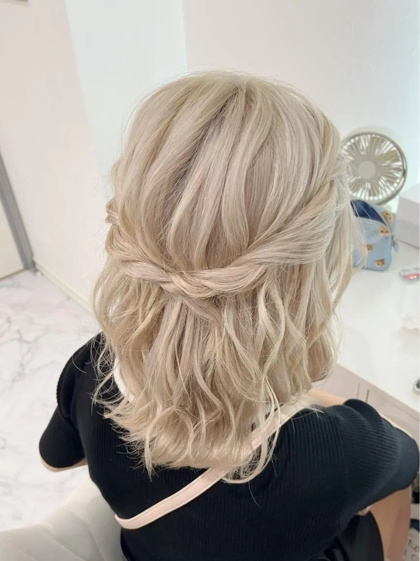 セミロング ヘアアレンジ ヘアセット専門店 Rのヘアスタイル