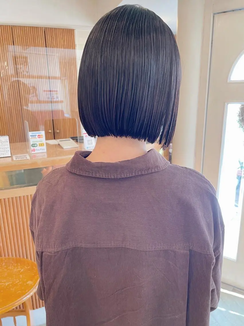 ショート 切りっぱなしボブ ボブ 【ボブ/個室サロン】 癒し空間mimuraのヘアスタイル