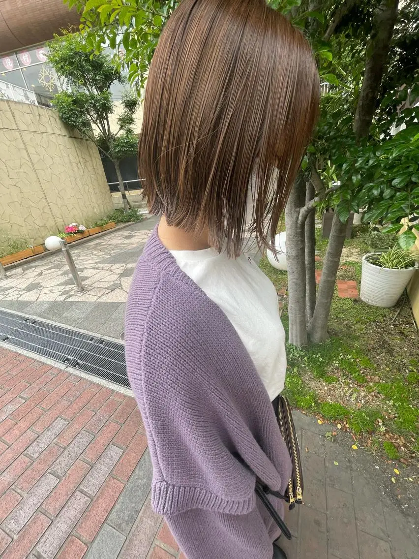 ショート カラー 🙃 透明感カラー/ボブのヘアスタイル