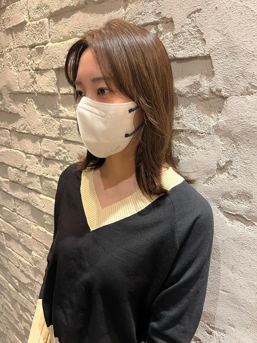 ミディアム 北野 未優香のヘアスタイル