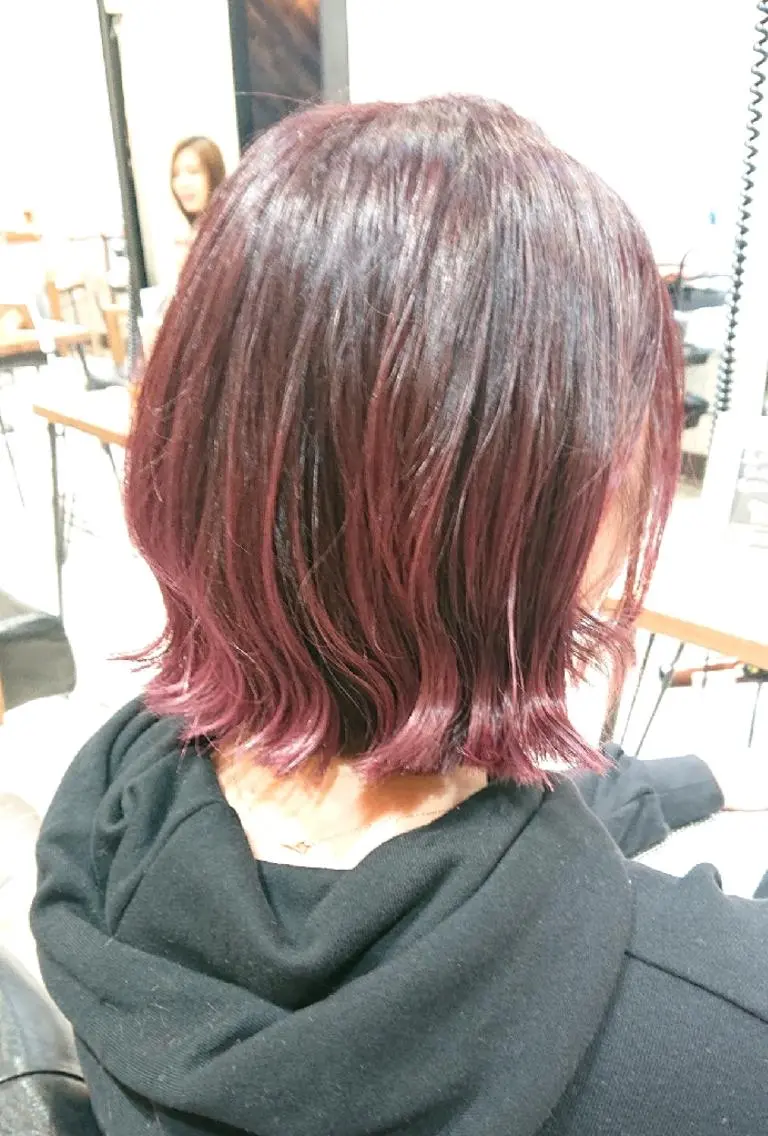 ミディアム カラー グラデーションカラー ピンクカラー 艶カラー/インナー /グラデ/大西小百合のヘアスタイル