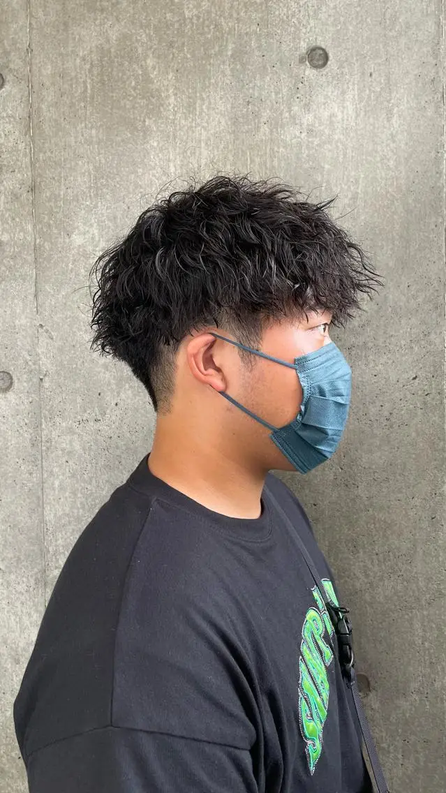 パーマ メンズ もりたみかこ 美容師お休み中のヘアスタイル