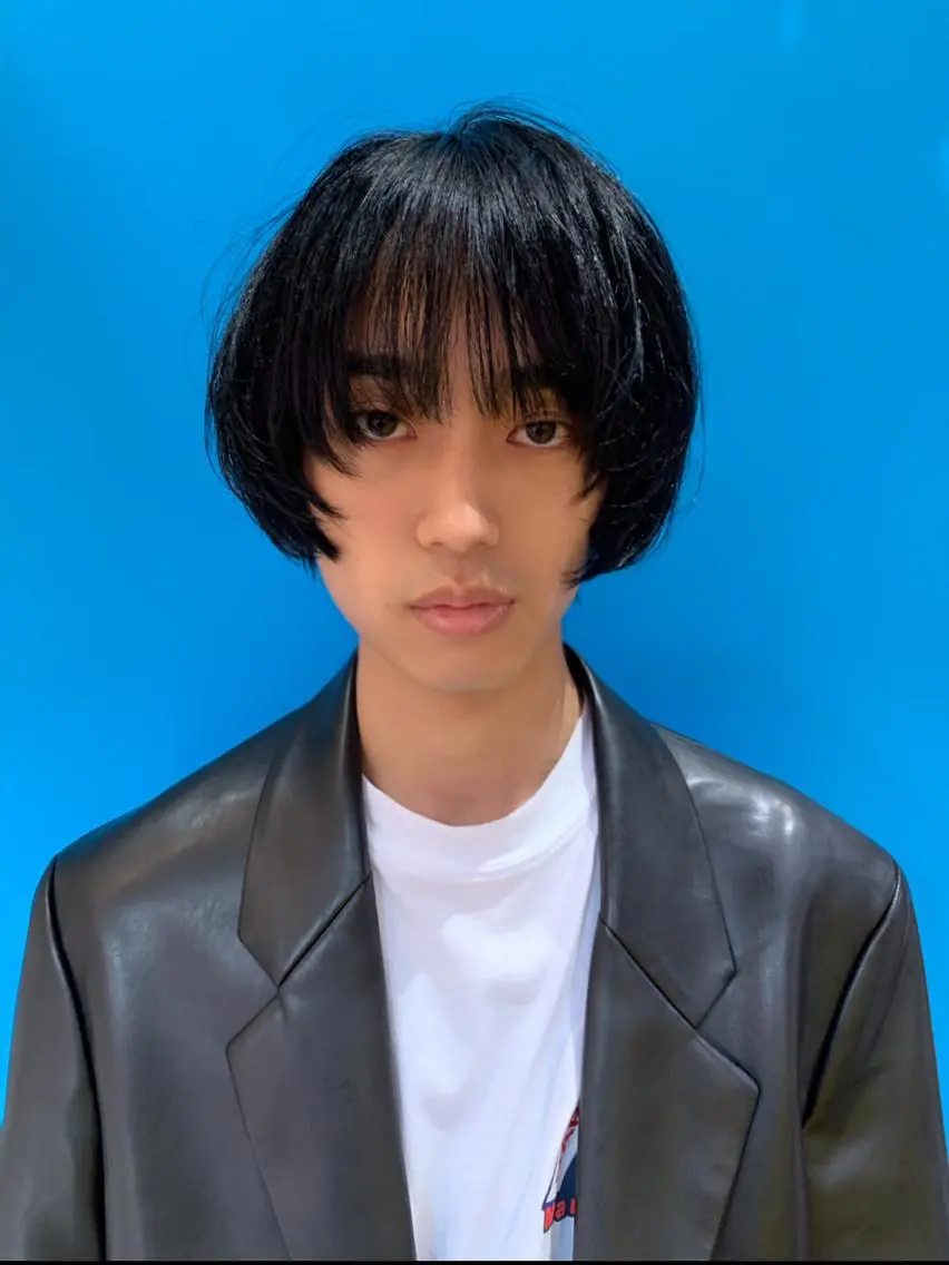 ショート メンズ ボブ カット ウルフ、レイヤー 、メンズカットSHOのヘアスタイル
