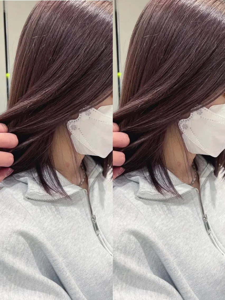 ミディアム カラー カット ヘアカラー トリートメント TELA HAIRのヘアスタイル