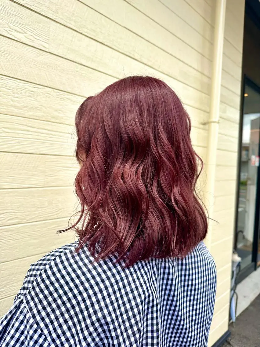 ミディアム カラー レッドカラー カット ヘアカラー arl 豊田店のヘアスタイル