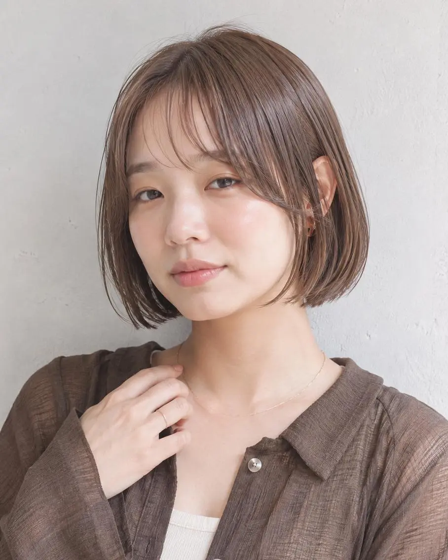 ミディアム 女性カット&カラー モデル⭐️大坂望心のヘアスタイル