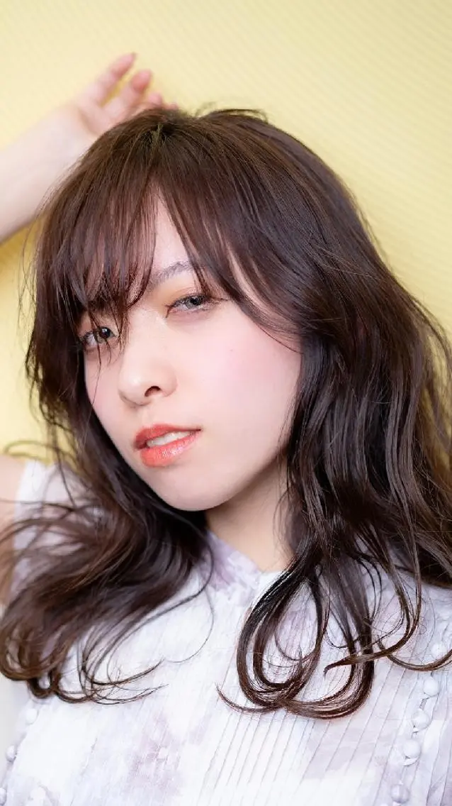 セミロング カラー パーマ 松尾 泰伸のヘアスタイル